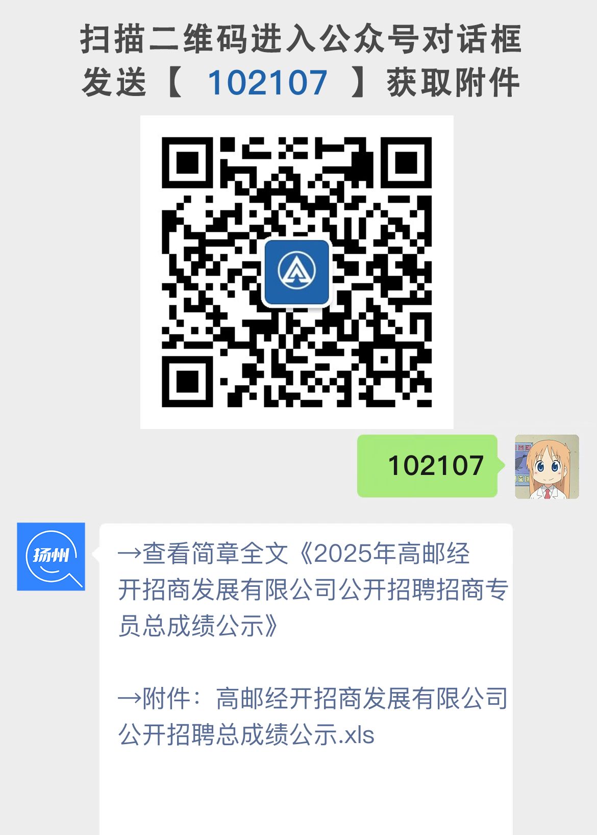 2025年高邮经开招商发展有限公司公开招聘招商专员总成绩公示