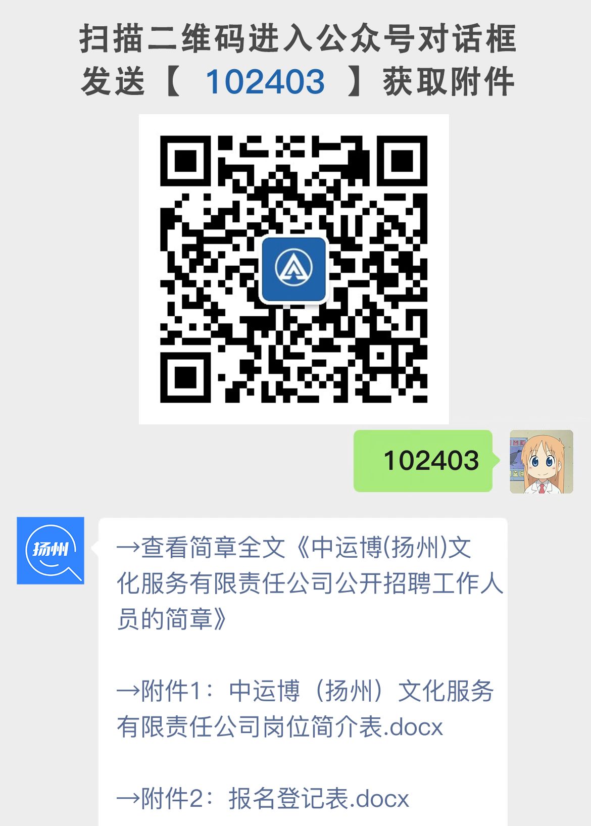 中运博(扬州)文化服务有限责任公司公开招聘工作人员的简章