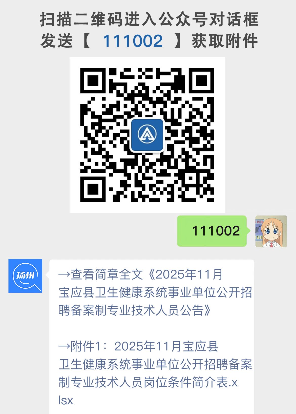2025年11月宝应县卫生健康系统事业单位公开招聘备案制专业技术人员公告